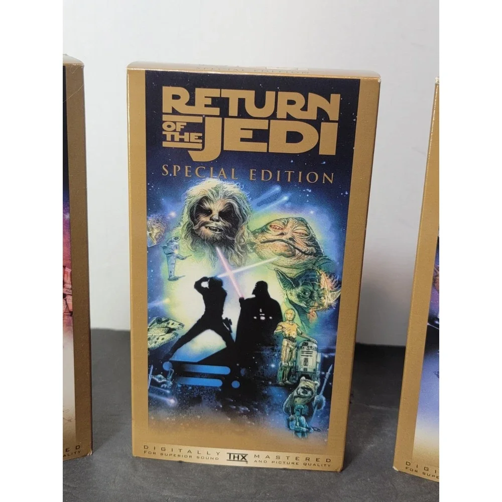 1997 Star Wars Trilogy Gold Box Sex Special Limited Edition 3 VHS Video Tape Set